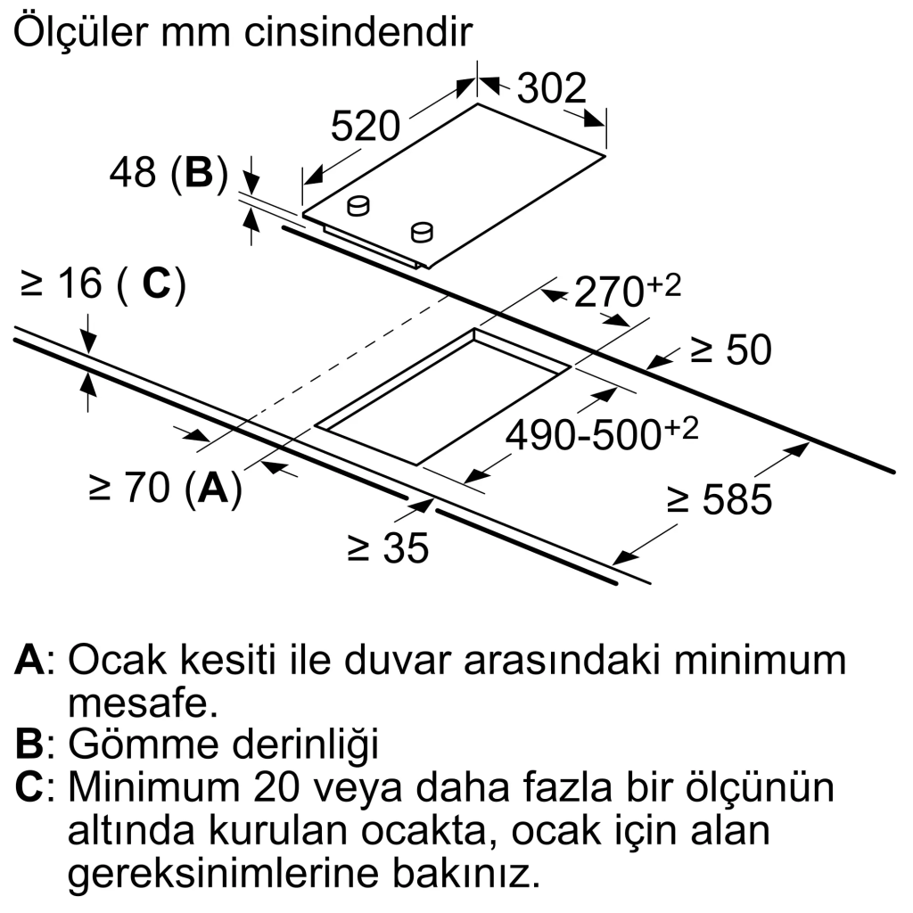 iQ300 Elektrikli Domino Ocak 30 cm Çerçeveli Montaj