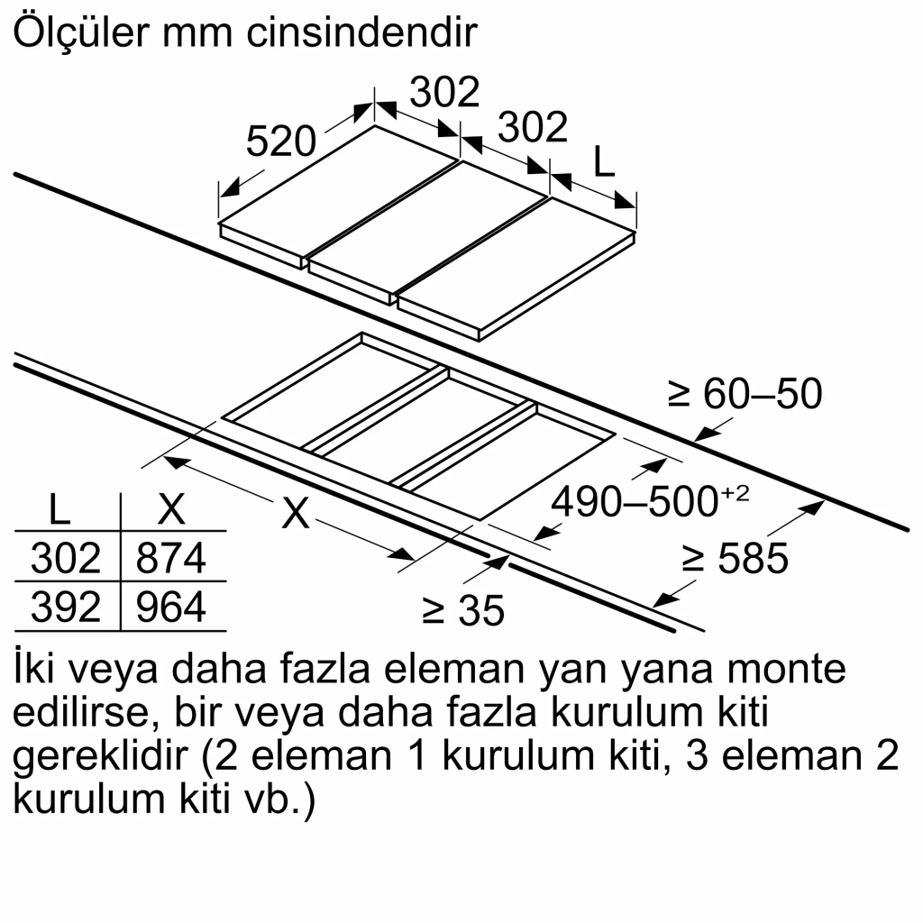 iQ300 Elektrikli Domino Ocak 30 cm Çerçeveli Montaj