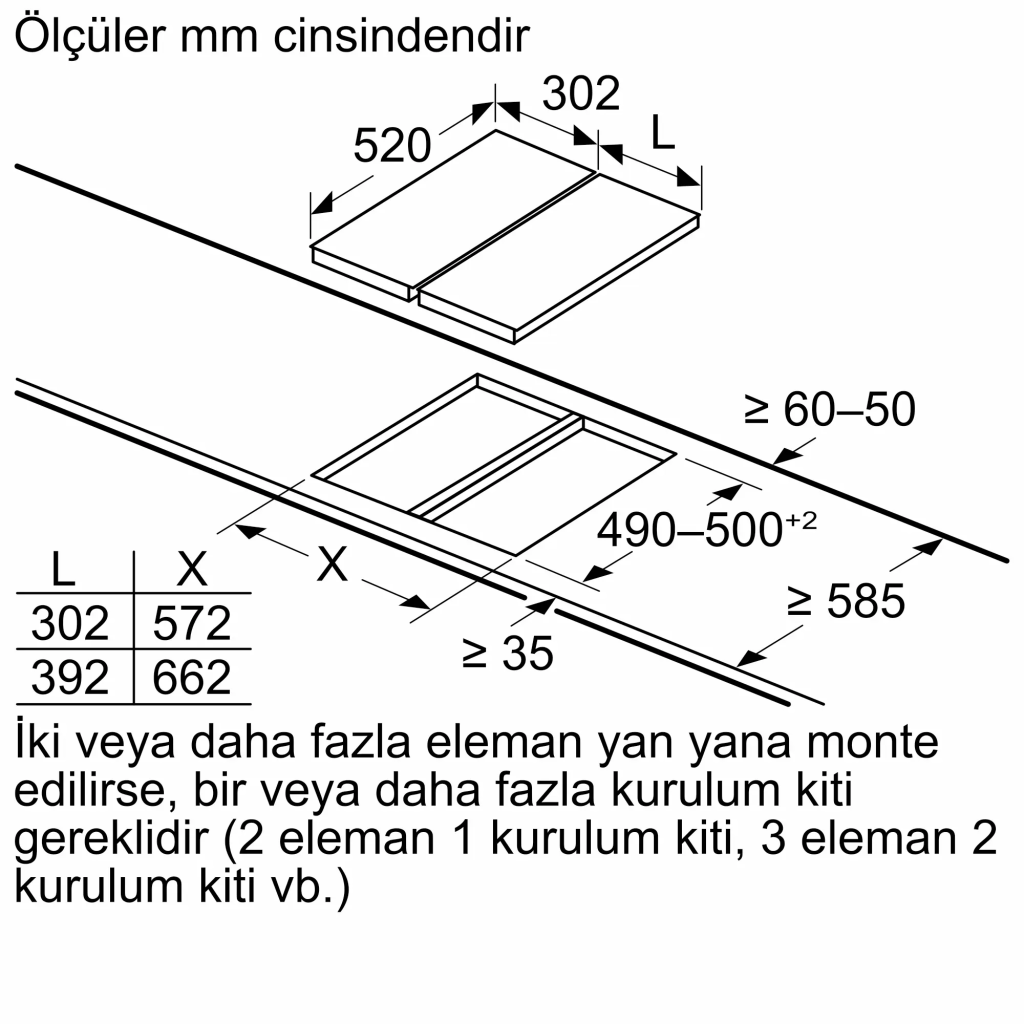 iQ300 Elektrikli Domino Ocak 30 cm Çerçeveli Montaj