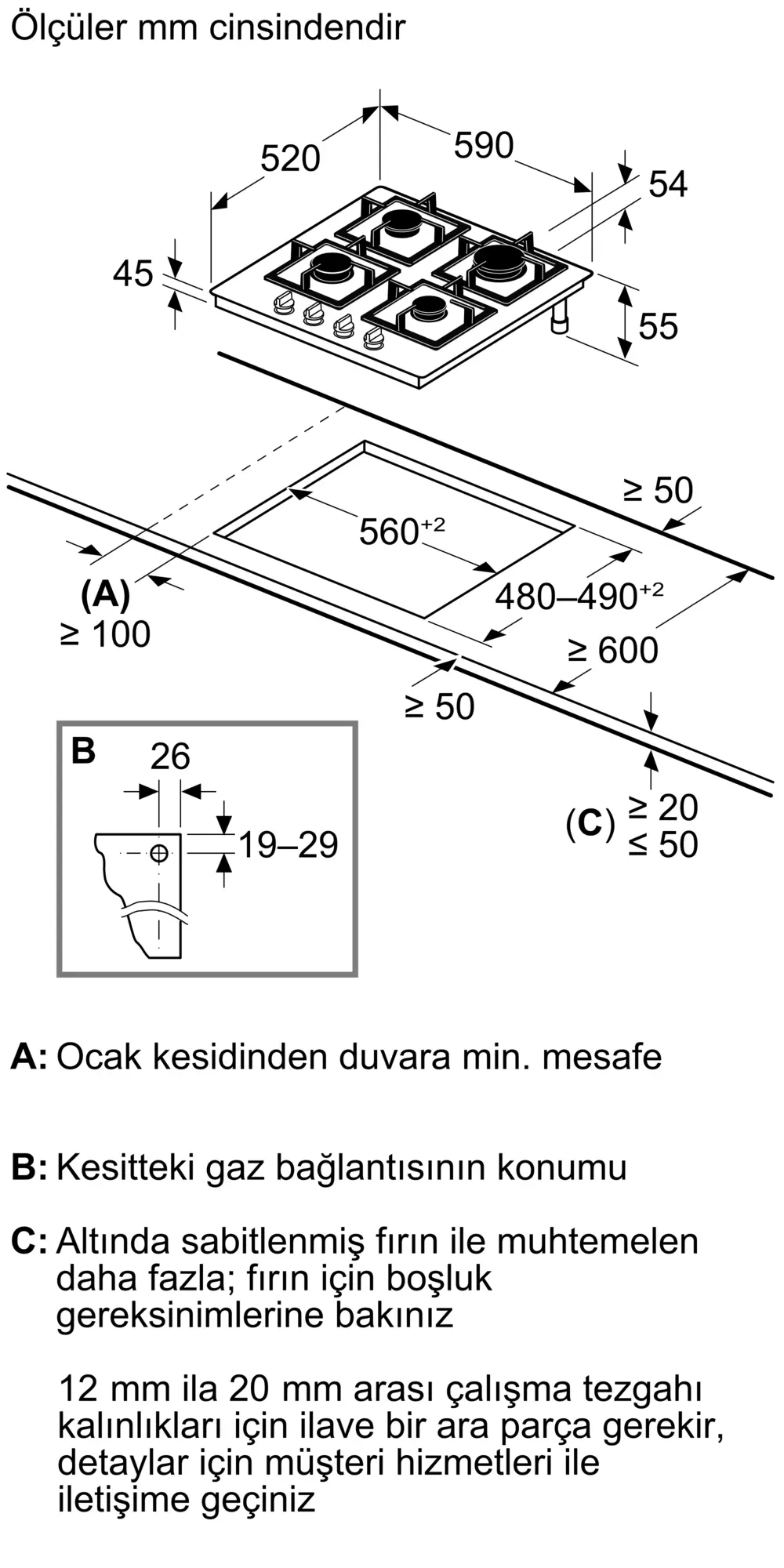 iQ500 Gazlı Ocak 60 cm Sert cam, Beyaz