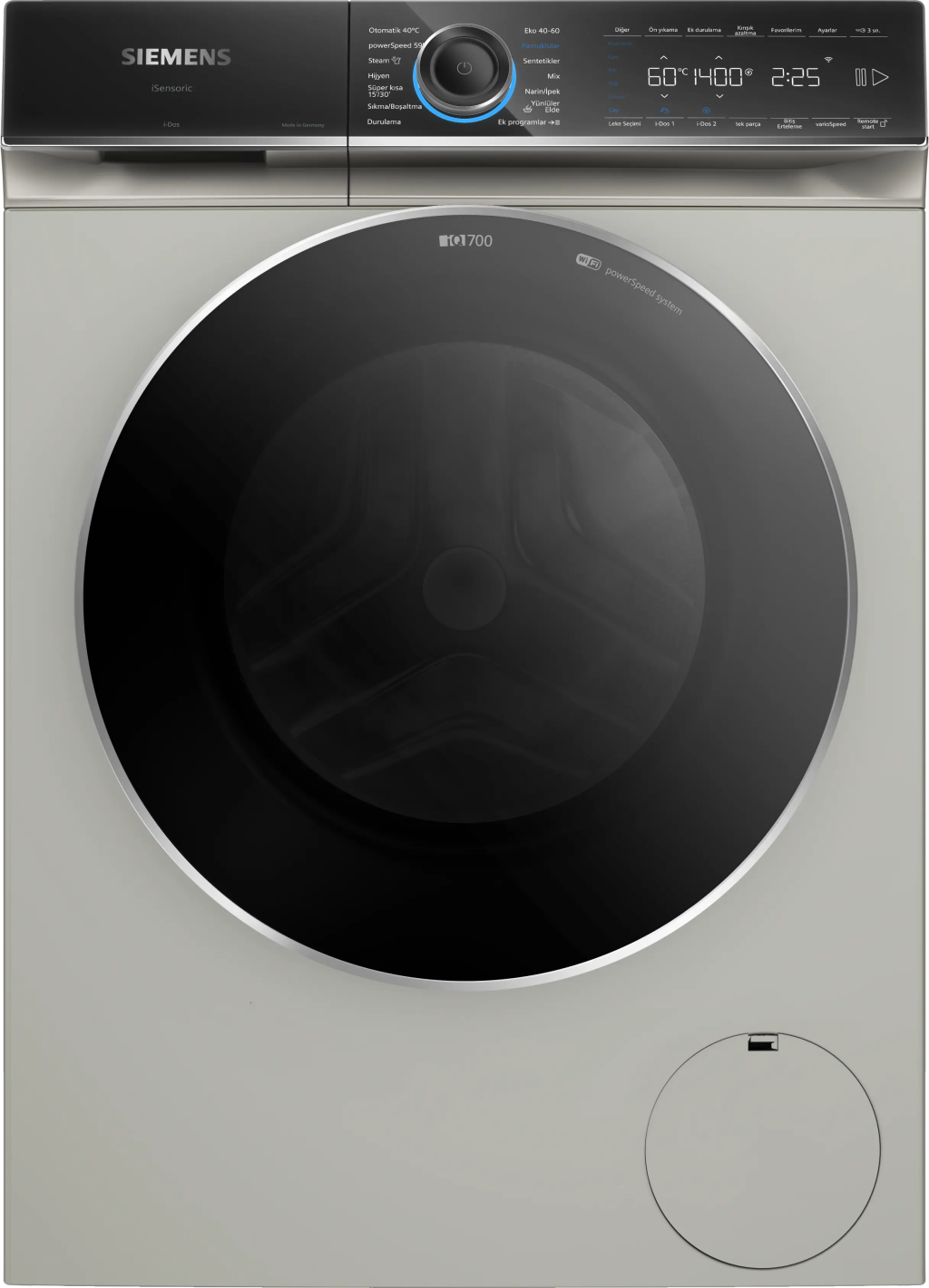 iQ700 Çamaşır Makinesi 10 kg maks. 1400 dev./dak., Gümüş