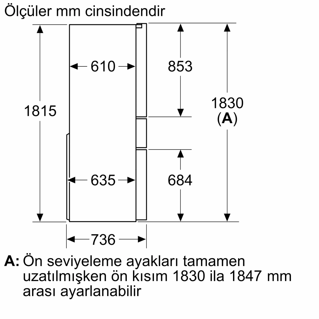 iQ700 Gardırop Tipi Buzdolabı, Cam Kapı 183 x 90.5 cm Siyah, Total noFrost
